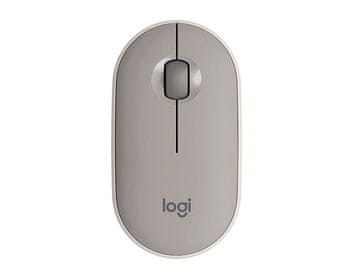 Logitech Pebble M350 miška, brezžična, siva (910-006751)