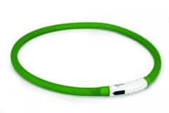 Beeztees Dogini silikonska ovratnica s priključkom USB zelena 70x1cm