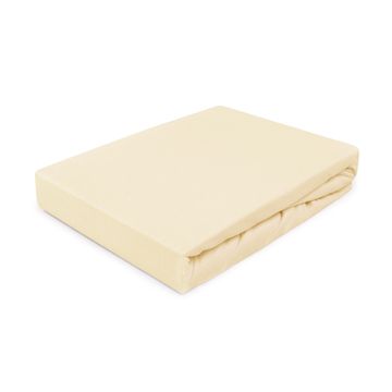 Darymex Oprijeta bombažna rjuha 60x120 jersey 100% bombaž kremne barve