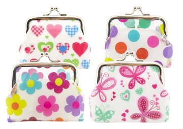 Teddies Denarnica za dekleta iz plastike/kovine 9x8cm