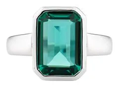 Preciosa Čudovit odprt prstan z zelenim cirkonom Preciosa Atlantis 5355 94 (Obseg L (56 - 59 mm))