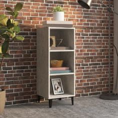 Vidaxl Komoda betonsko siva 34,5x32,5x90 cm konstruiran les