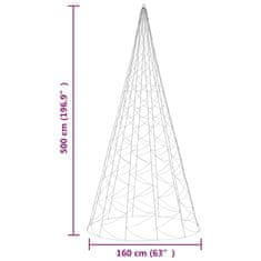 Vidaxl Novoletna jelka iz 1400 modrih LED lučk 300 cm