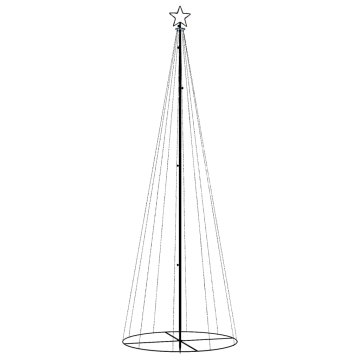 Vidaxl Novoletna jelka stožec 310 hladno belih LED lučk 100x300 cm