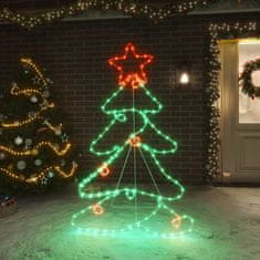 Vidaxl Božična figura novoletna jelka 144 LED lučk 88x56 cm