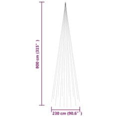 Vidaxl Novoletna jelka iz 1134 hladno belih LED lučk 800 cm