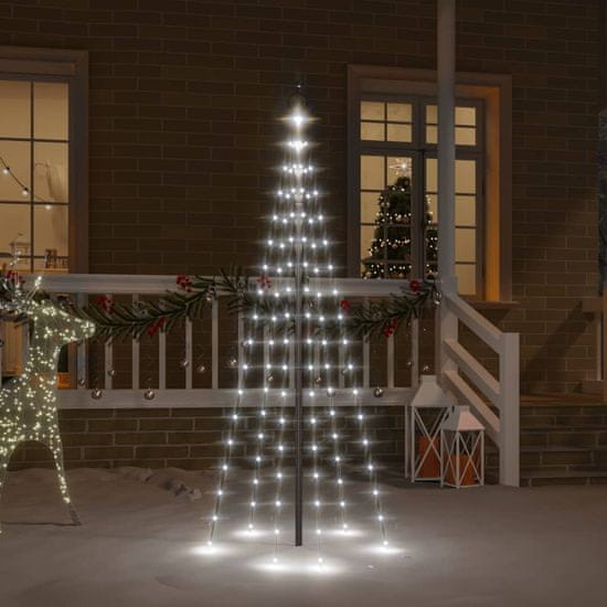 Vidaxl Novoletna jelka iz 108 hladno belih LED lučk 180 cm