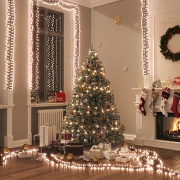Vidaxl vidaXL LED verižne luči, 400 toplo belih diod, 7,4 m, PVC