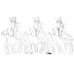 Vidaxl Božična figura sveti trije kralji 504 LED lučk 70x50 cm