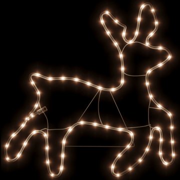 Vidaxl Figura severni jelen 72 toplo belih LED lučk 57x55x4,5 cm