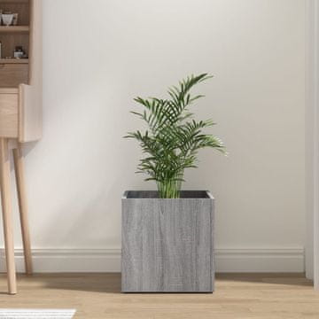 Vidaxl vidaXL Cvetlični lonec, siv hrast sonoma, 40x40x40 cm, material na osnovi lesa