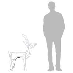 Greatstore Zložljiva figura severni jelen s 192 toplo belimi LED lučkami