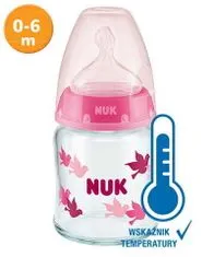Nuk Otroška steklenička NUK Anti-colic z regulatorjem temperature 120 ml - roza
