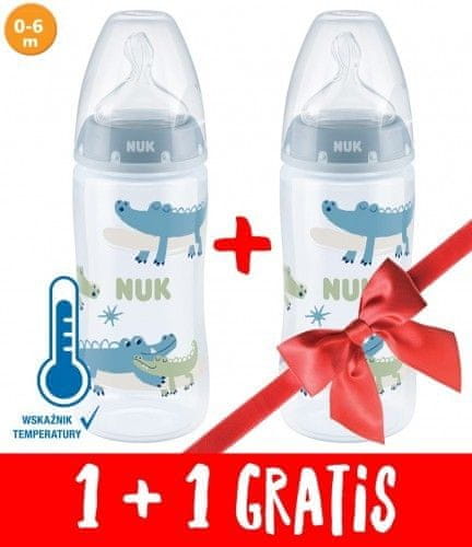 Nuk NUK First Choice otroška steklenička z regulacijo temperature 300 ml, 0-6m