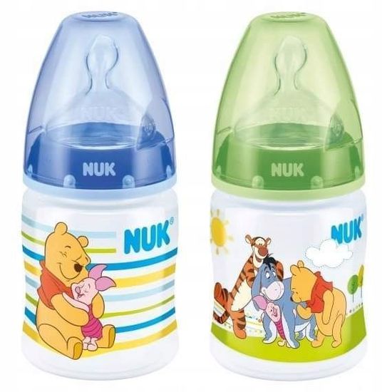Nuk NUK Set 2x steklenica 150ml, medvedek - modro/zelen