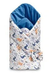 Sensillo Spalna vreča za dojenčke VELVET DINOSAURI MODRA 75x75
