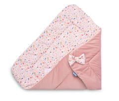 Sensillo Spalna vreča za dojenčke VELVET RUNNING TOGETHER Pink 75x75
