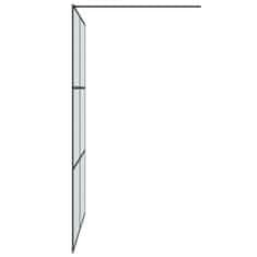 Vidaxl Pregrada za tuš črna 140x195 cm motno ESG steklo