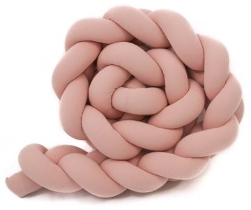 Puffi Enojna obroba za otroško posteljo PUDER ROZA 200 cm