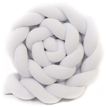 Puffi Enojna obroba za otroško posteljo BELA 70 cm