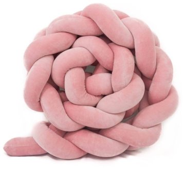 Puffi Enojna obroba za otroško posteljo PLIŠ ROZA 200 cm