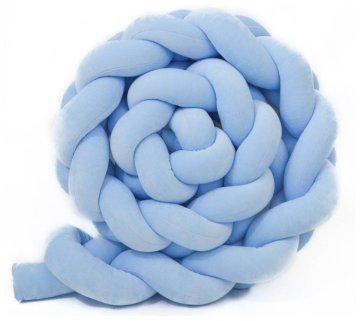 Puffi Enojna obroba za otroško posteljo PLIŠ BABY MODRA 300 cm