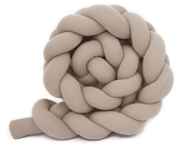 Puffi Enojna obroba za otroško posteljo Temno BEŽ 70 cm