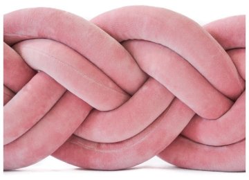 Puffi Dvojna obroba za otroško posteljo pliš ROZA 220cm