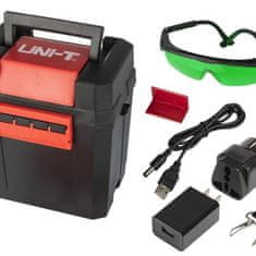 Blow Vrtljivi akumulatorski zeleni 3 linijski laserski nivelir na mini stativu + kovček