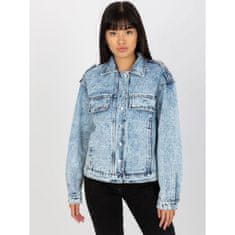 Factoryprice Ženska denim jakna z gumbi JEMMA modra EM-KR-H1830.88_390456 XS