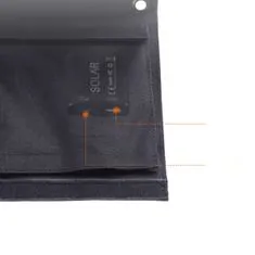 Choetech SC005 solarni polnilnik 2x USB 22W (82 x 24 cm), črna