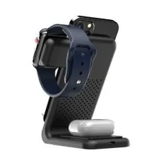 Tech-protect A20 3in1 brezžični polnilnik za mobitel / AirPods / Apple Watch, črna