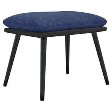 Vidaxl Stolček za noge moder 45x29,5x35 cm blago in umetno usnje