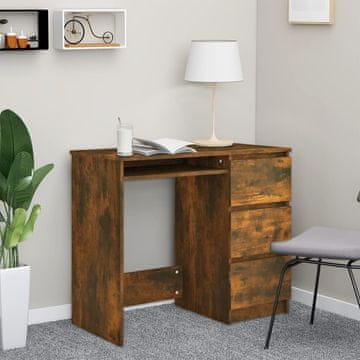 Vidaxl vidaXL Pisalna miza, dimljen hrast, 90x45x76 cm, material na osnovi lesa