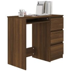 Vidaxl Pisalna miza rjavi hrast 90x45x76 cm konstruiran les