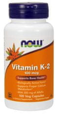 NOW Foods Vitamin K2 kot MK-4, 100 ug, zeliščne kapsule