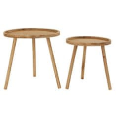 DKD Home Decor Garnitura 2 miz DKD Home Decor Wood Brown (50 x 50 x 50 cm)