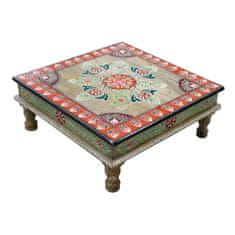 DKD Home Decor Stranska mizica DKD Home Decor Večbarvni les Mango les MDF Les 40 x 40 x 15 cm 41 x 40,5 x 16 cm