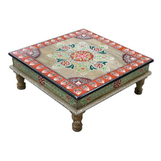DKD Home Decor Stranska mizica DKD Home Decor Večbarvni les Mango les MDF Les 40 x 40 x 15 cm 41 x 40,5 x 16 cm