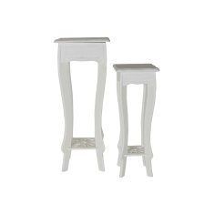 DKD Home Decor Komplet 2 miz DKD Home Decor Bela 30 x 30 x 76,5 cm