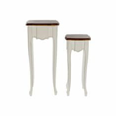 DKD Home Decor Garnitura 2 miz DKD Home Decor White Brown 35 x 35 x 80 cm