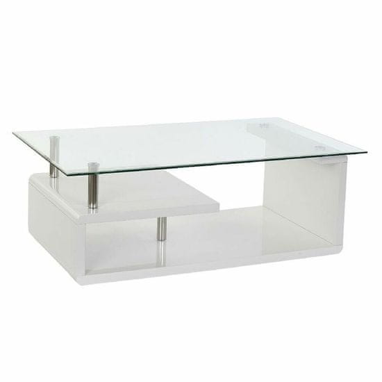 DKD Home Decor Stranska mizica DKD Home Decor Crystal Metal Wood White (120 x 65 x 42 cm)