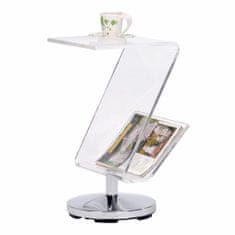DKD Home Decor Kavna mizica DKD Home Decor Transparent Acrylic Metal Silver (30 x 33 x 55 cm)