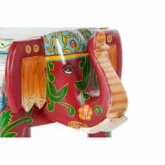 DKD Home Decor Stranska mizica DKD Home Decor Brown Multicolor Acrylic Mango wood Elephant (45 x 34 x 34 cm)