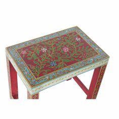 DKD Home Decor Stranska mizica DKD Home Decor 8424001853243 Natural Multicolour Akril Mango les 45 x 30 x 45 cm