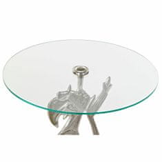 DKD Home Decor stranska miza, aluminij/kristal, 46 x 46 x 72 cm