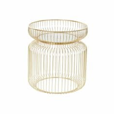 DKD Home Decor Stranska mizica DKD Home Decor Beli marmor železo zlata (43 x 43 x 47 cm)