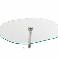 DKD Home Decor stranska miza, aluminij/kristal, 54 x 39 x 57 cm