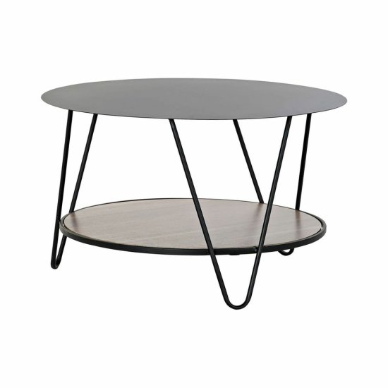 DKD Home Decor Stranska mizica DKD Home Decor Brown Black Wood Metal (65 x 65 x 39 cm)