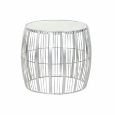DKD Home Decor Stranska mizica DKD Home Decor Beli marmor železo srebro (46 x 46 x 41 cm)